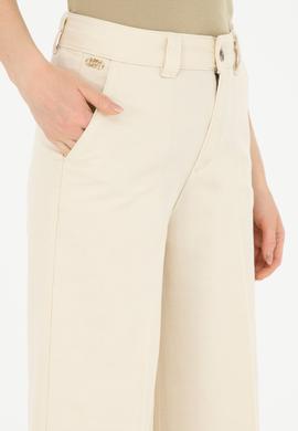 Kadın Ekru Kanvas Pantolon - 50281739015