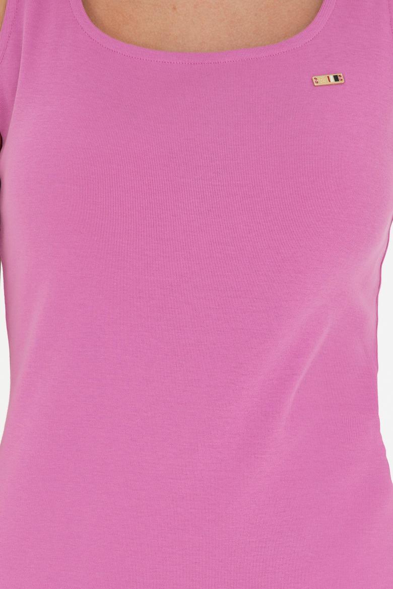 Kadın Menekşe Bisiklet Yaka Örme Elbise - 50285858009