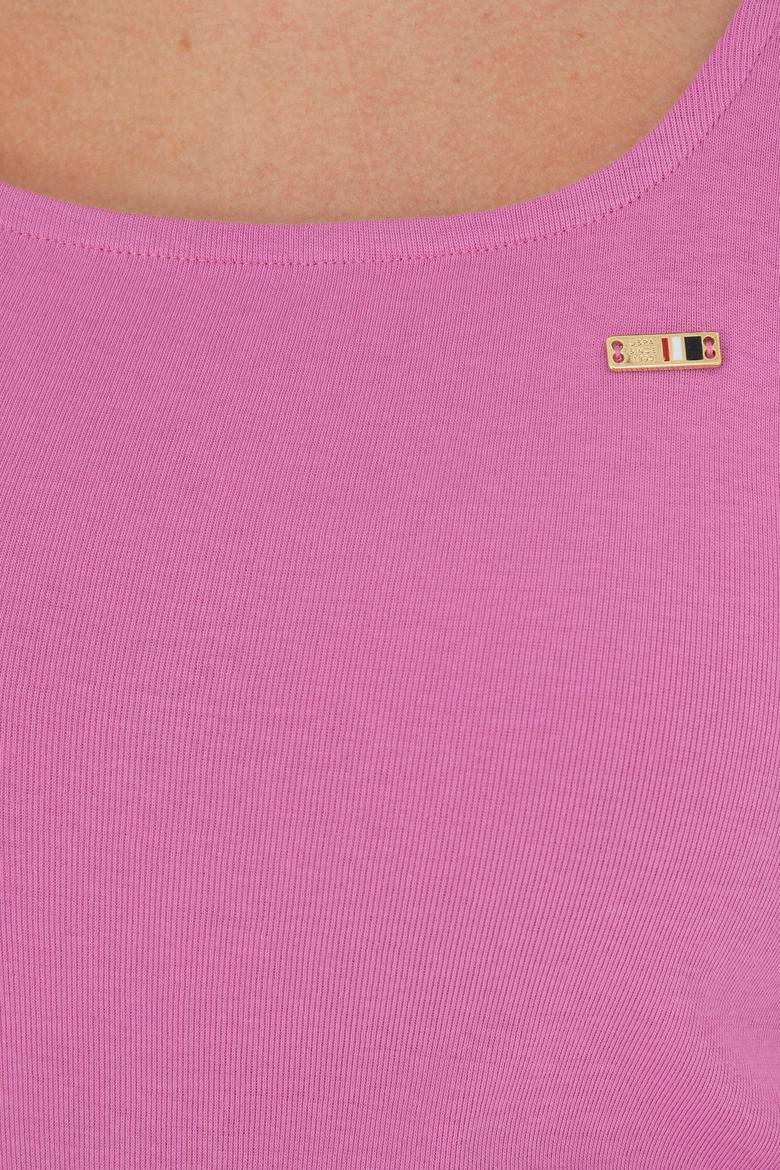 Kadın Menekşe Bisiklet Yaka Örme Elbise - 50285858009