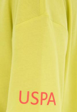 Kadın Fıstık Yeşili Oversize Bisiklet Yaka Tişört - 50286107050