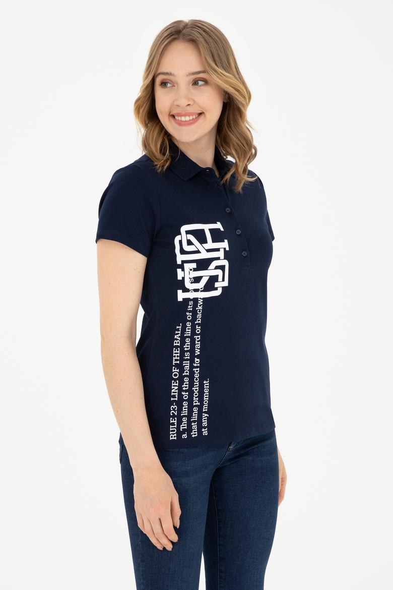 Kadın Lacivert Polo Yaka Tişört