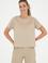 Kadın Açık Haki Bisiklet Yaka Tişört
