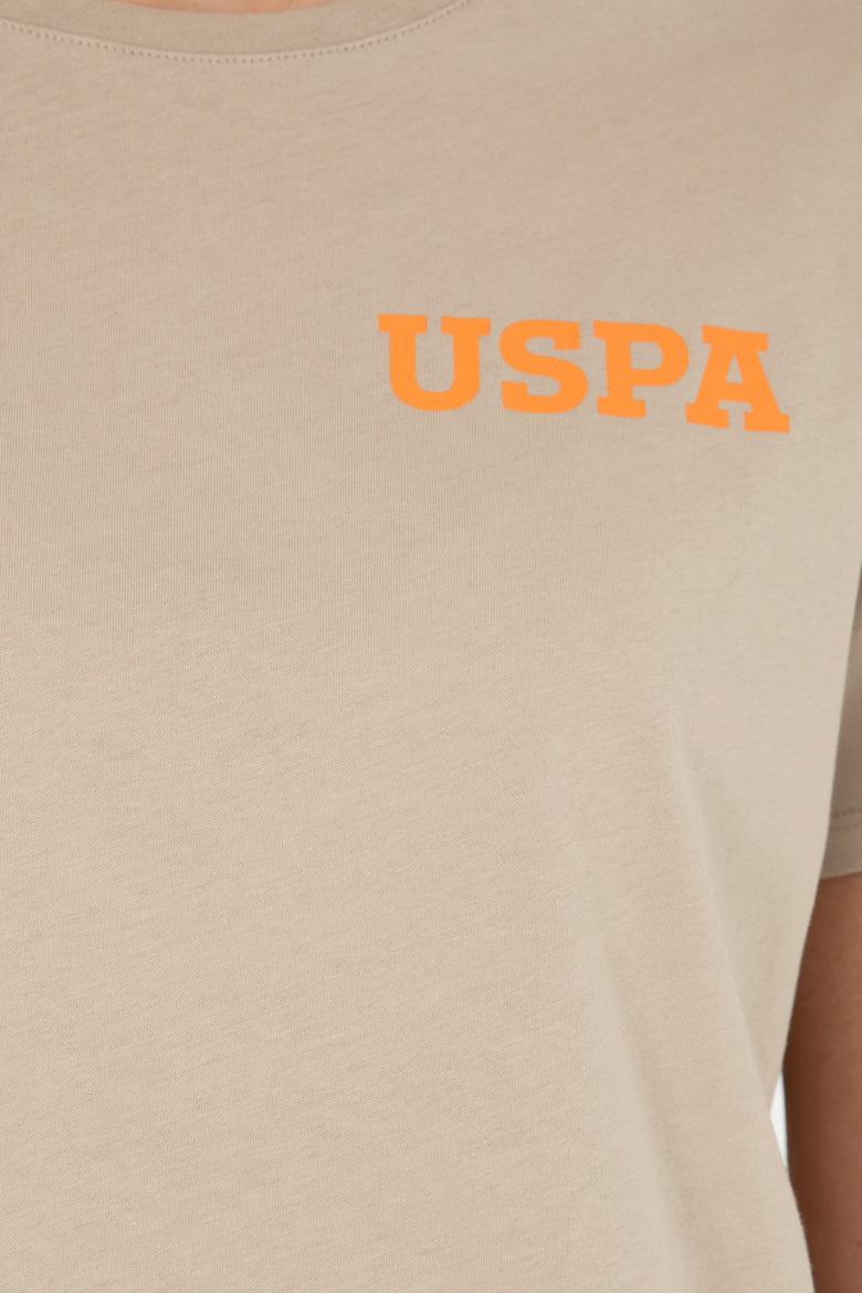 Kadın Açık Haki Bisiklet Yaka Tişört - 50286105033