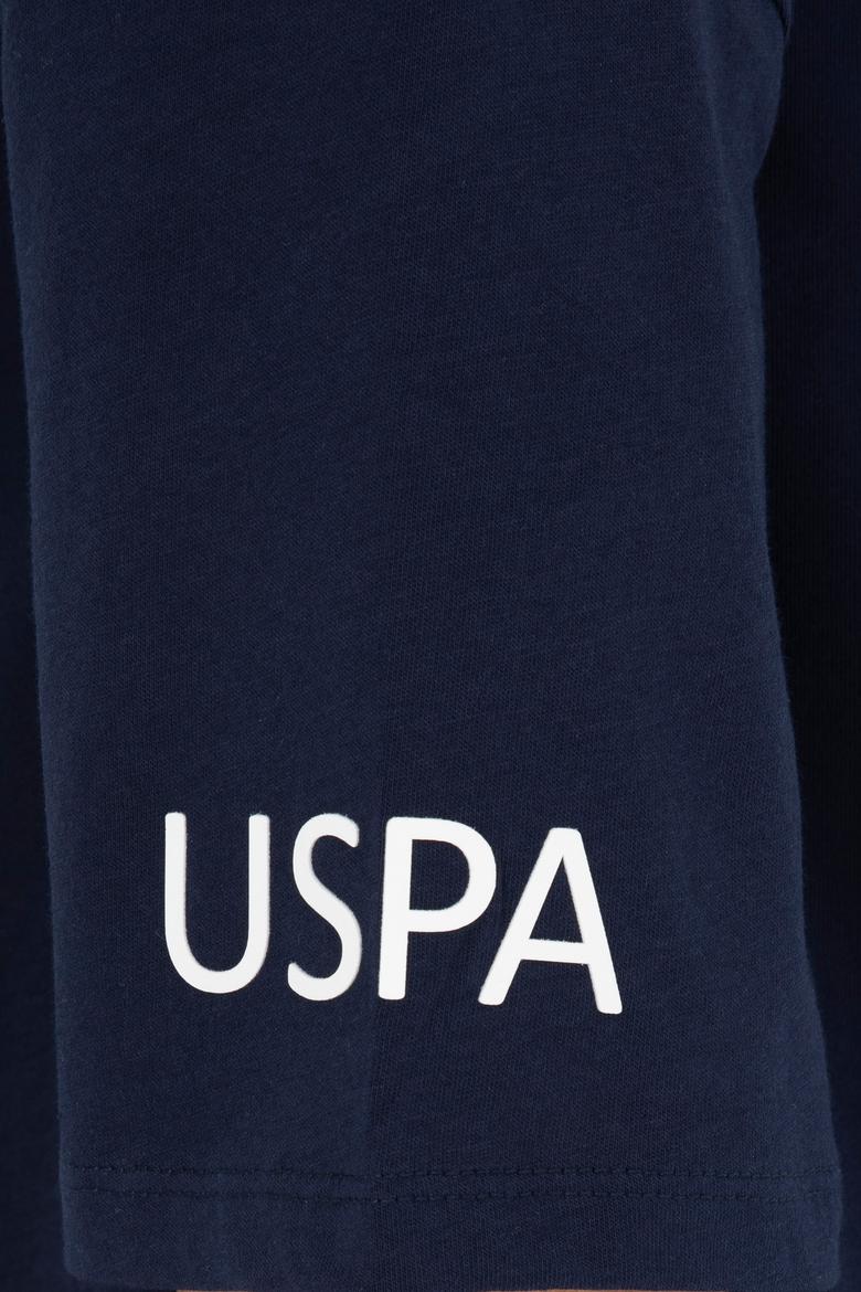 Kadın Lacivert Oversize Bisiklet Yaka Tişört - 50286107042