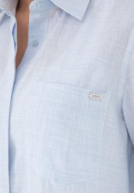 Kadın Açık Mavi Uzun Kollu Gömlek - 50289198011