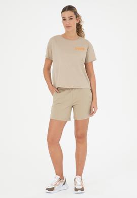 Kadın Açık Haki Örme Şort - 50285885012