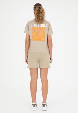 Kadın Açık Haki Örme Şort - 50285885012