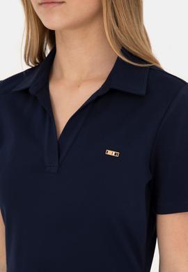 Kadın Lacivert Polo Yaka Örme Elbise - 50285872013