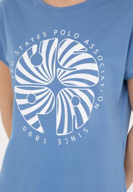 Kadın Koyu Mavi Bisiklet Yaka Tişört - 50282896014