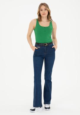 Kadın Yeşil Basic Tişört - 50280059049