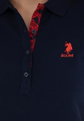 Kadın Lacivert Basic Polo Yaka Tişört - 50280060012