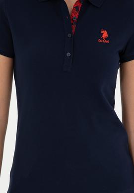 Kadın Lacivert Basic Polo Yaka Tişört - 50280060012