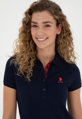 Kadın Lacivert Basic Polo Yaka Tişört - 50280060012