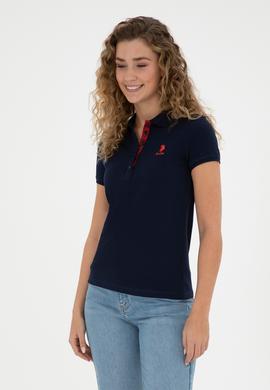 Kadın Lacivert Basic Polo Yaka Tişört - 50280060012
