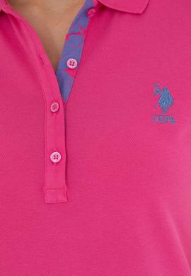 Kadın Fuşya Basic Polo Yaka Tişört - 50280060108