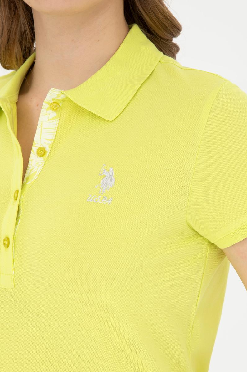 Kadın Fıstık Yeşili Basic Polo Yaka Tişört