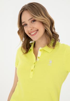 Kadın Fıstık Yeşili Basic Polo Yaka Tişört - 50280060212