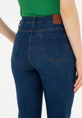 Kadın Mavi Slim Flare Fit Jean Pantolon - 50280335005