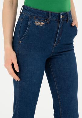 Kadın Mavi Slim Flare Fit Jean Pantolon - 50280335005