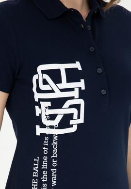 Kadın Lacivert Polo Yaka Tişört - 50282889016