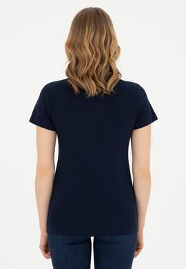 Kadın Lacivert Polo Yaka Tişört - 50282889016