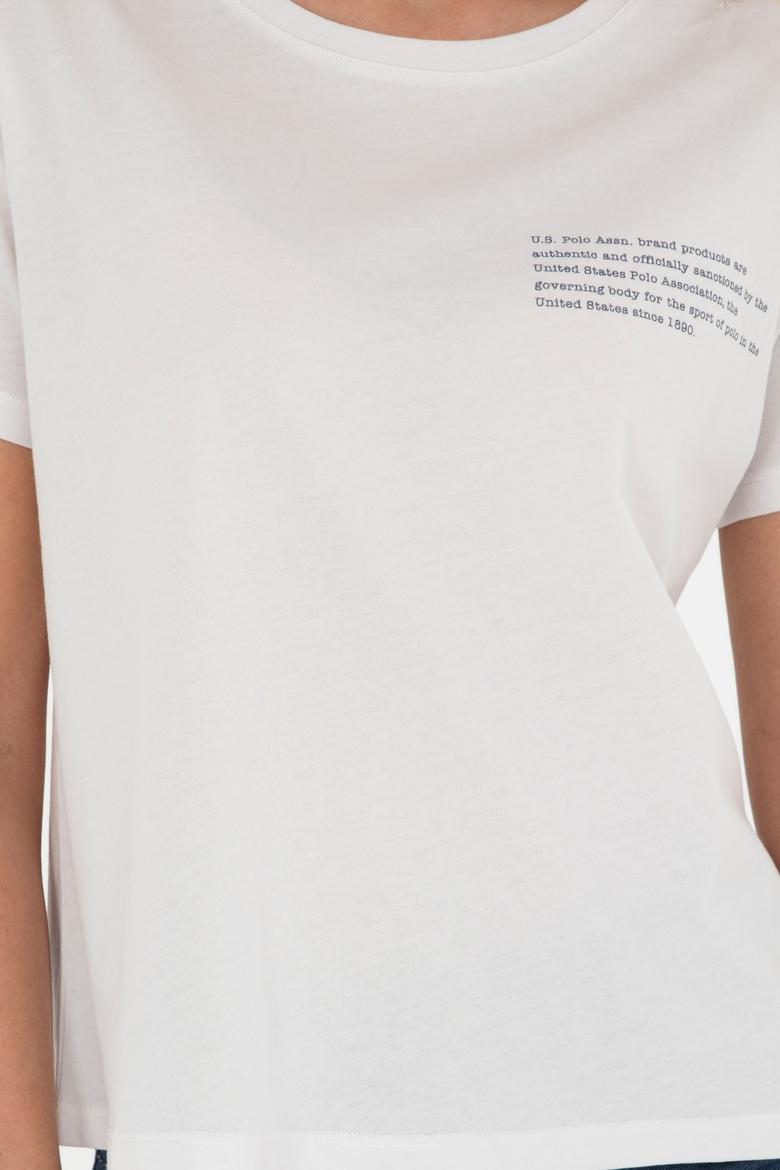 Kadın Ekru Bisiklet Yaka Tişört - 50282900004