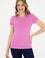 Kadın Pembe Bisiklet Yaka Basic Tişört