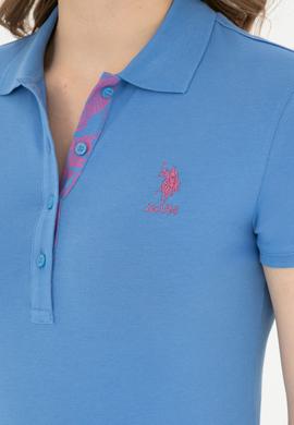 Kadın Koyu Mavi Basic Polo Yaka Tişört - 50289361008