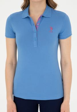 Kadın Koyu Mavi Basic Polo Yaka Tişört - 50289361008