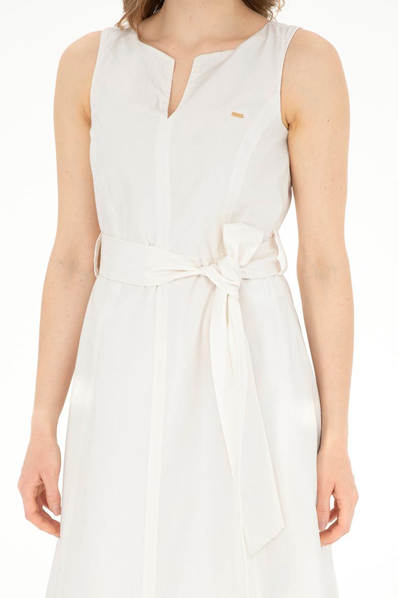 Kadın Ekru Dokuma Elbise - 50280568012