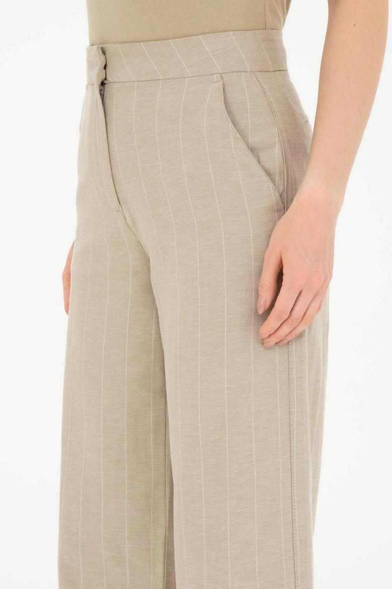 Kadın Haki Kanvas Pantolon - 50282333003