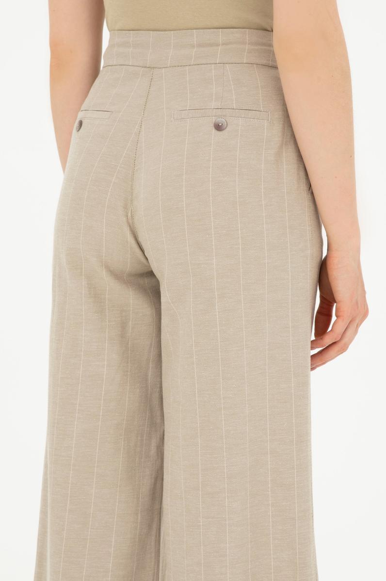 Kadın Haki Kanvas Pantolon