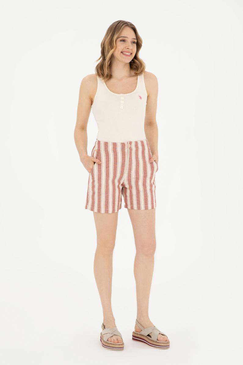 Kadın Kiremit Dokuma Şort