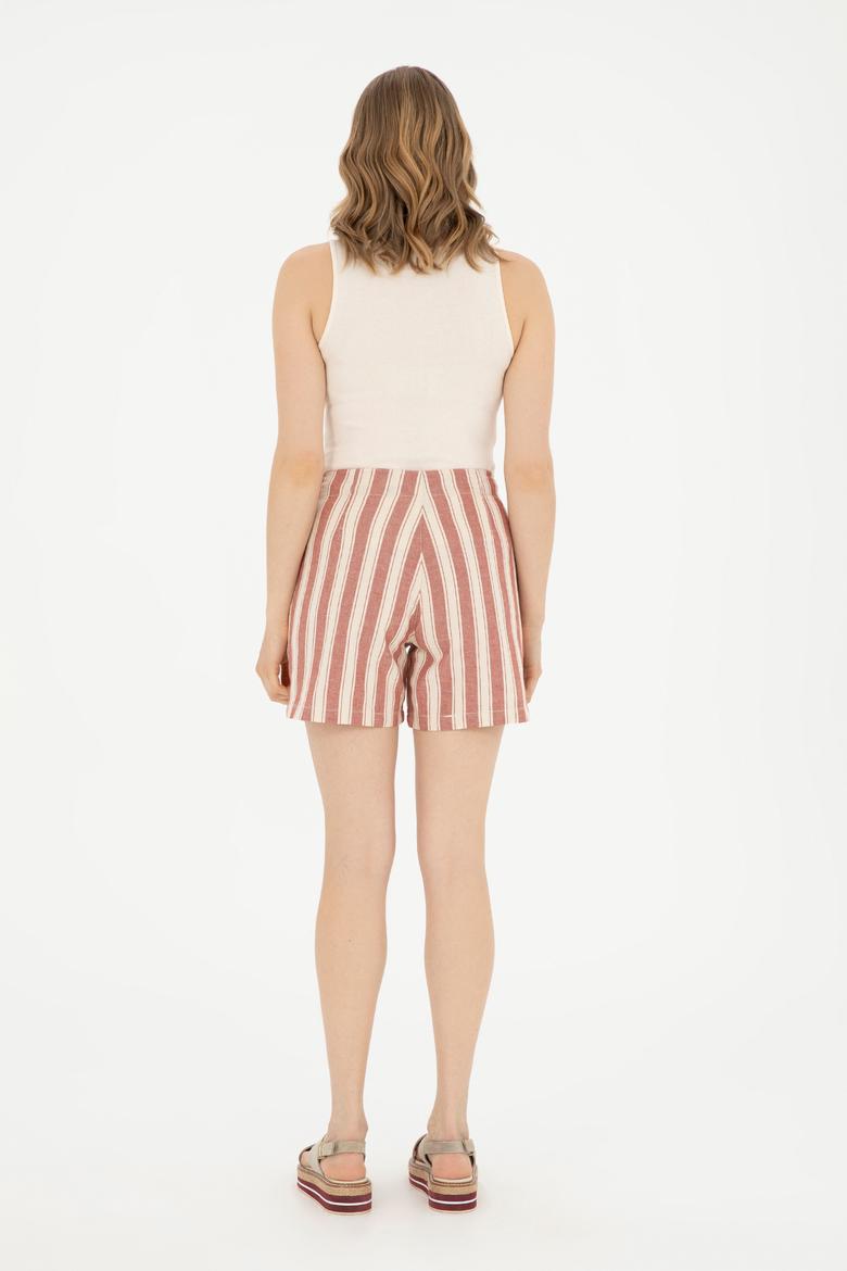 Kadın Kiremit Dokuma Şort - 50282561017
