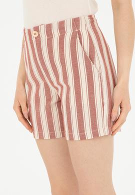 Kadın Kiremit Dokuma Şort - 50282561017