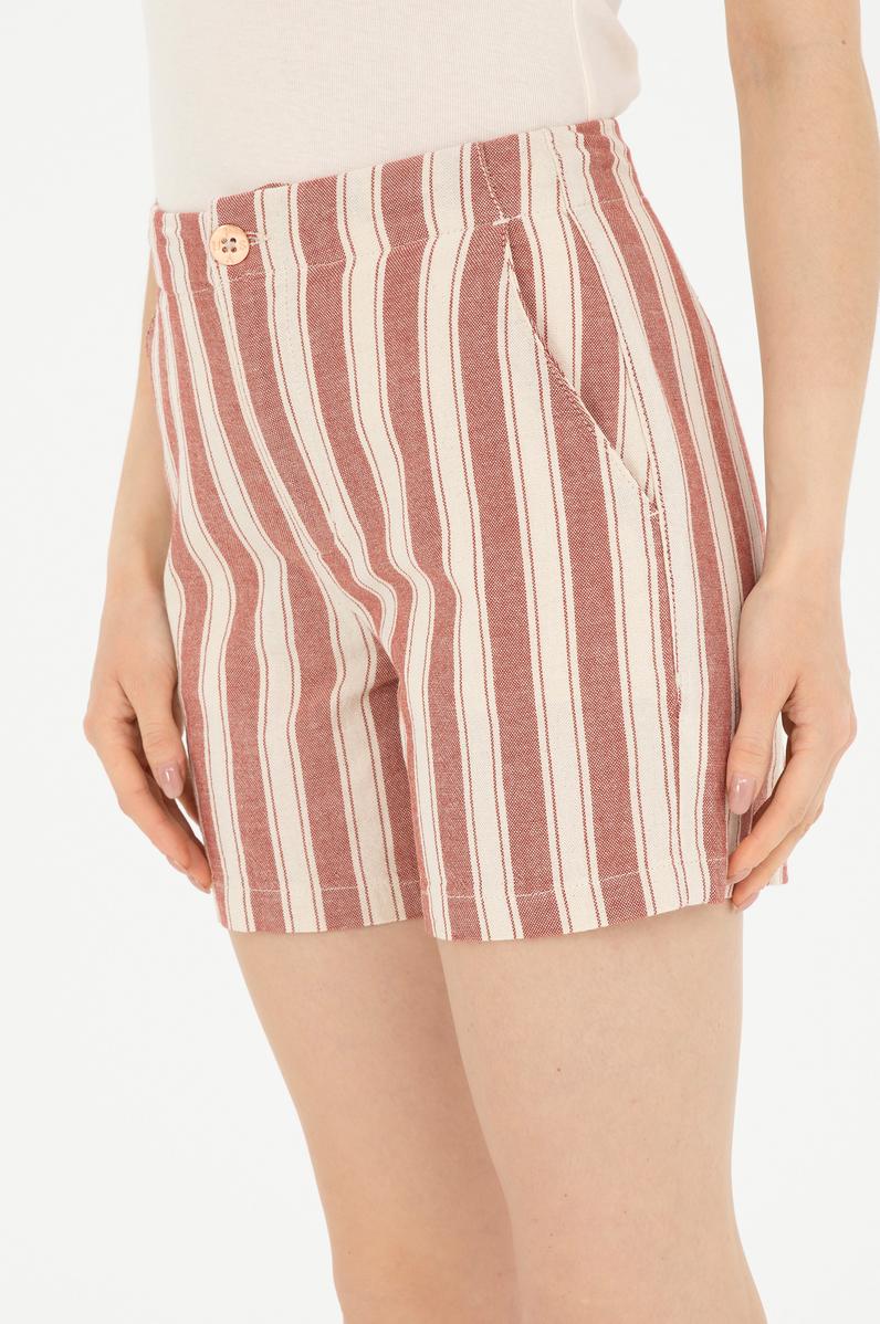 Kadın Kiremit Dokuma Şort