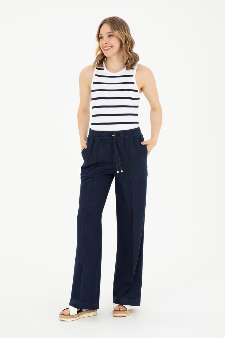 Kadın Koyu Mavi Jean Pantolon - 50282826019