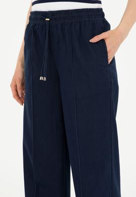 Kadın Koyu Mavi Jean Pantolon - 50282826019