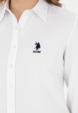 Kadın Beyaz Uzun Kollu Basic Gömlek - 50283988011