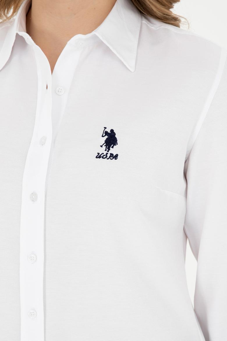 Kadın Beyaz Uzun Kollu Basic Gömlek - 50283988011