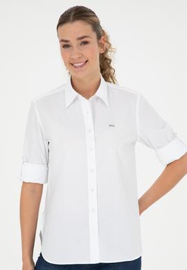 Kadın Beyaz Uzun Kollu Gömlek - 50289122002