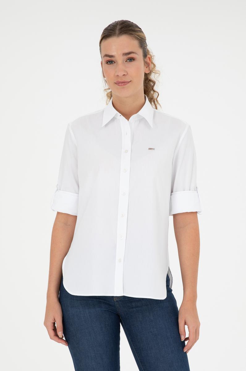 Kadın Beyaz Uzun Kollu Gömlek