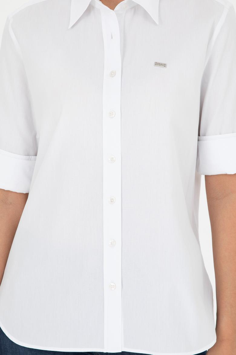 Kadın Beyaz Uzun Kollu Gömlek - 50289122002