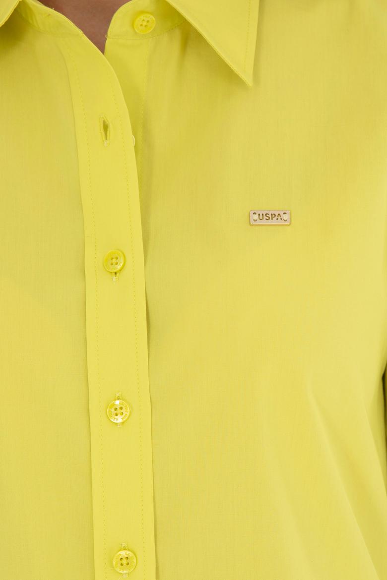 Kadın Fıstık Yeşili Uzun Kollu Gömlek - 50289122013