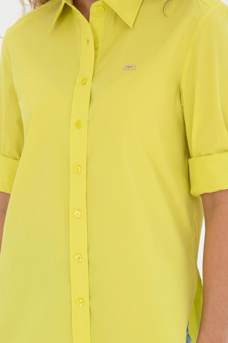 Kadın Fıstık Yeşili Uzun Kollu Gömlek - 50289122013