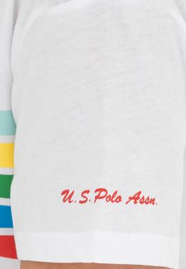 Kadın Beyaz Bisiklet Yaka Tişört - 50286056023