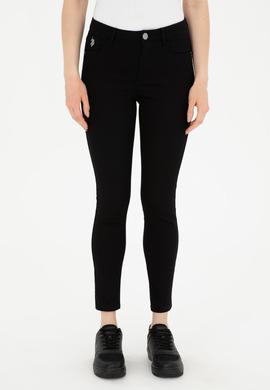 Kadın Siyah Kanvas Pantolon - 50289448021