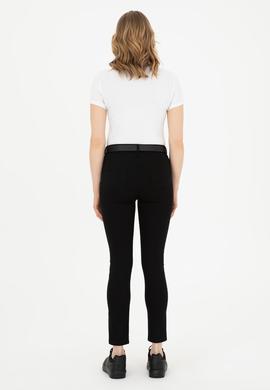 Kadın Siyah Kanvas Pantolon - 50289448021