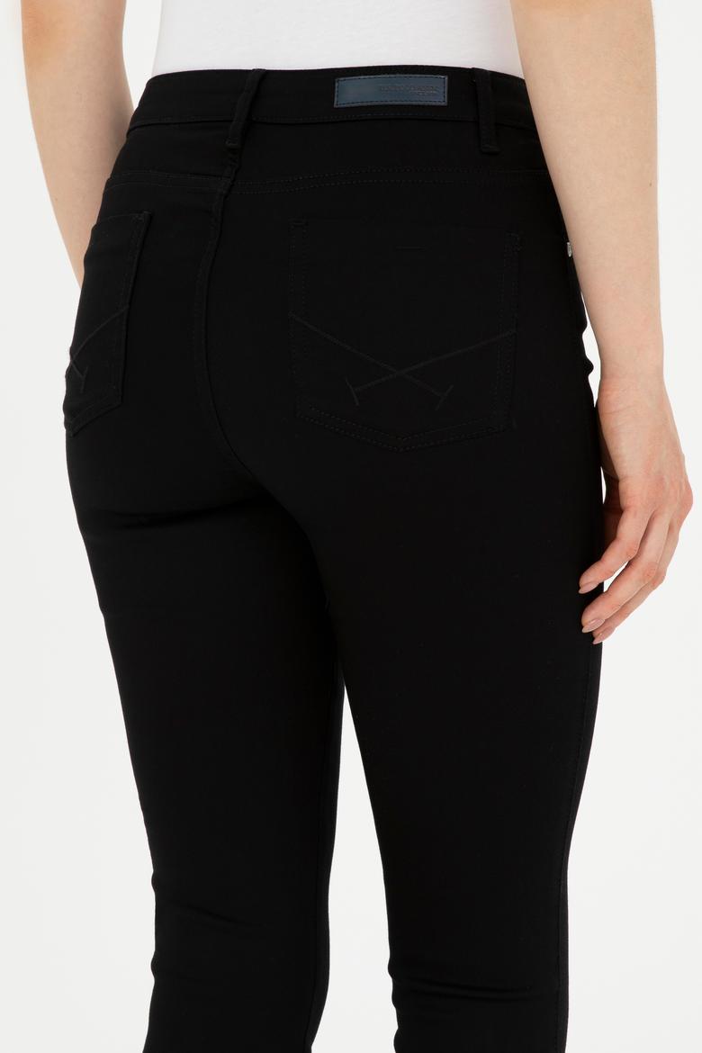 Kadın Siyah Kanvas Pantolon - 50289448021