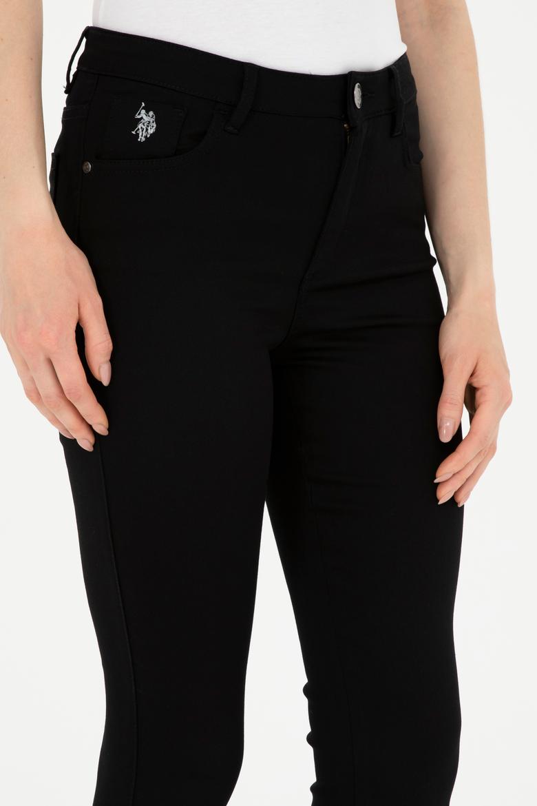 Kadın Siyah Kanvas Pantolon - 50289448021